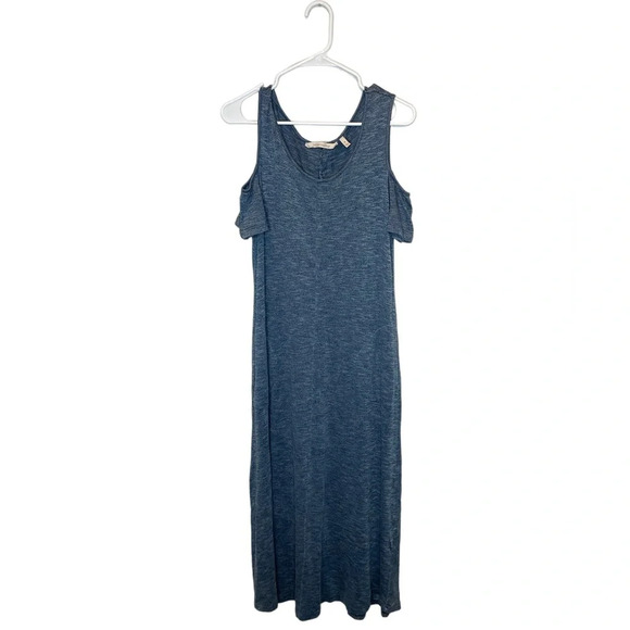 Soft Surroundings Electra Cold Shoulder Maxi Dress With Pockets Size L Petite - Picture 5 of 6
